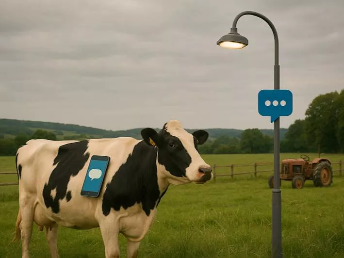 Illustration de l'article 'Quand les vaches textotent et que les lampadaires répondent'